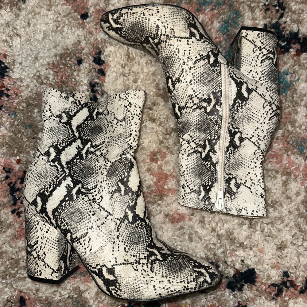 Snakeskin Booties